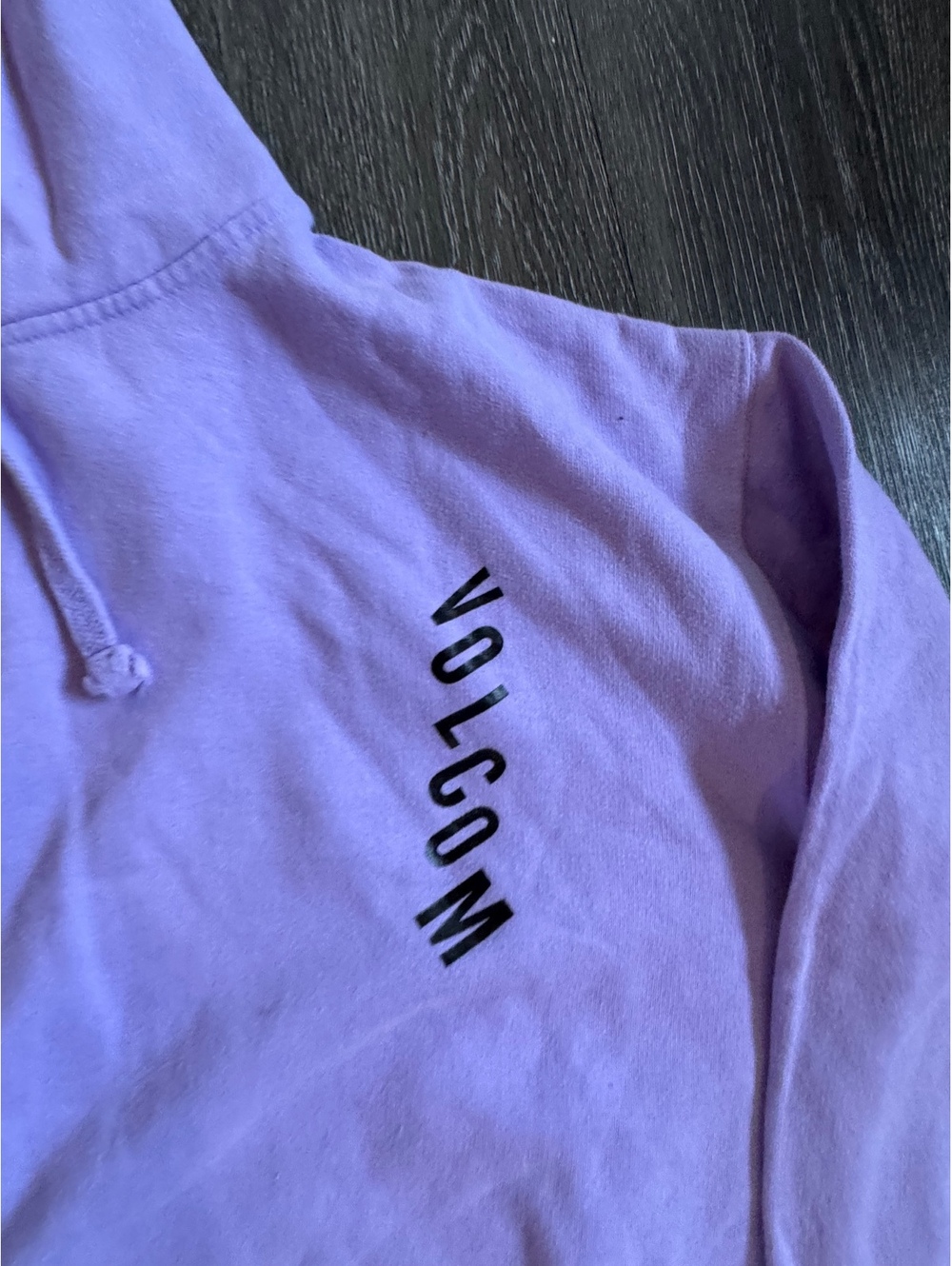 Volcom Womens 2XL Lavender Purple Pullover Hoodie Logo Skate Surf Streetwear
